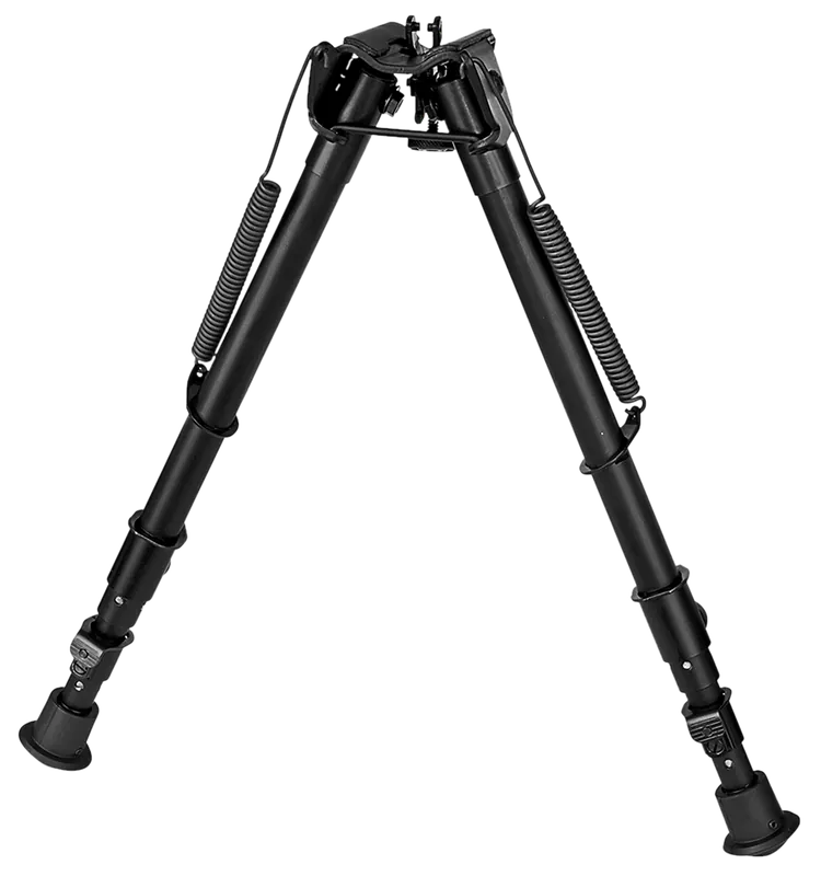 Harris Bipods 251A2 Non-Swivel, 12-25" Adjustable, Black Steel/Aluminum with Rubber Feet