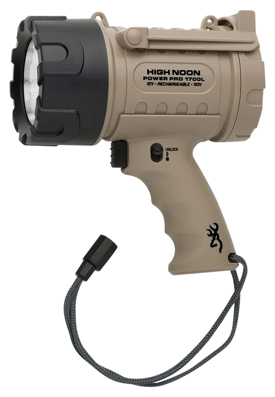 Browning High Noon Power Pro LED Flashlight - 100-1700 Lumens, Tan Polymer