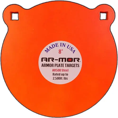 3/8" Thick AR500 Steel Gong - 8" Orange Round Target