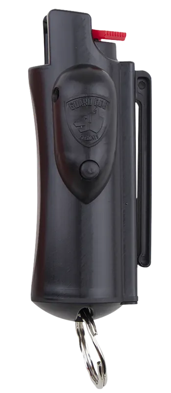 Guard Dog AccuFire OC Pepper Spray 0.50 oz with Belt Clip, Case, and Key Ring - Model PSGDAFOC181BK