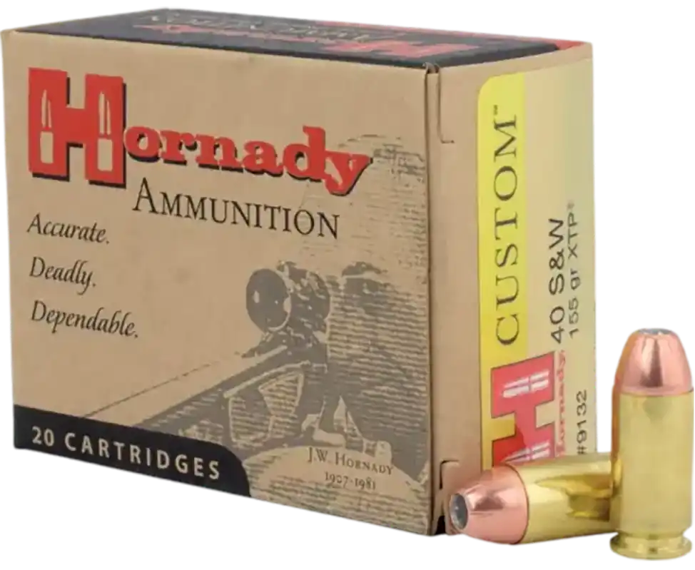 Hornady 9132 Custom .40 S&W 155gr XTP HP Ammo - 20 Rounds/Box, 10 Boxes/Case
