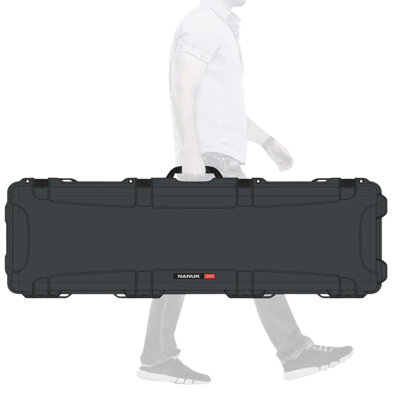 Nanuk 995 Waterproof Rifle Case with Foam and Lockable Latches - 52" Interior