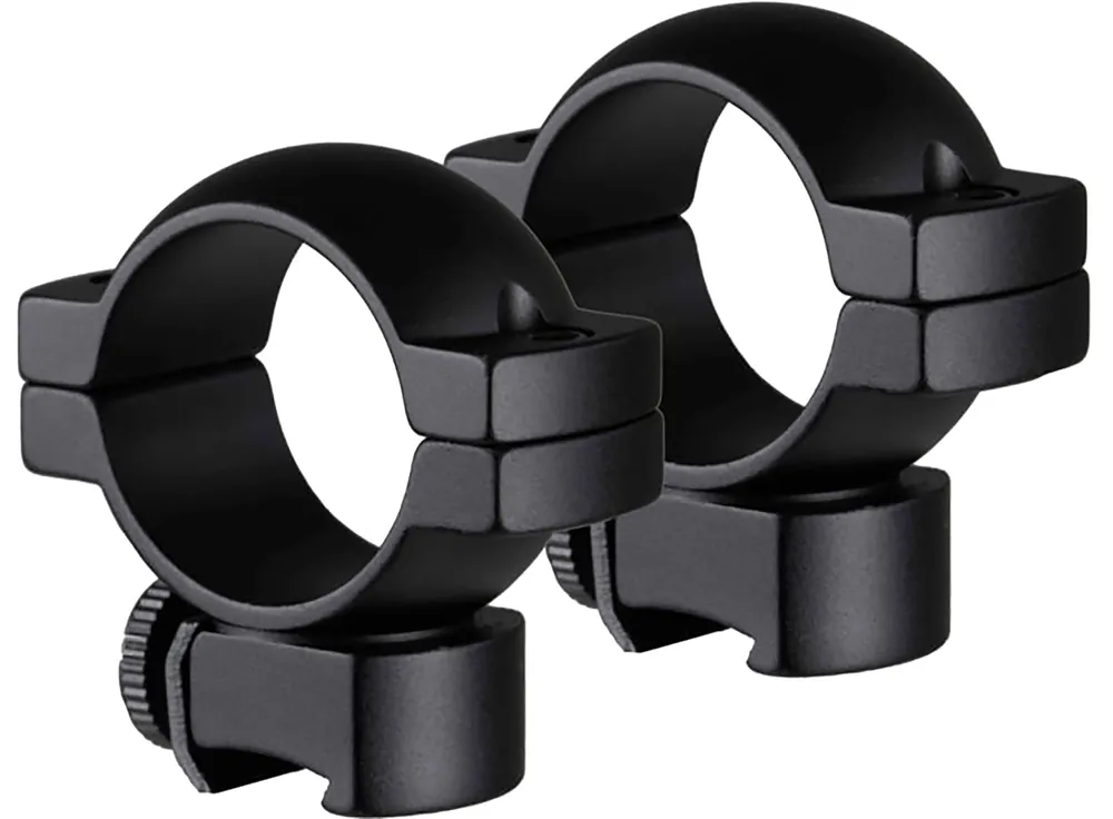TruGlo Matte Black 1" Medium Scope Rings with 2 Screws