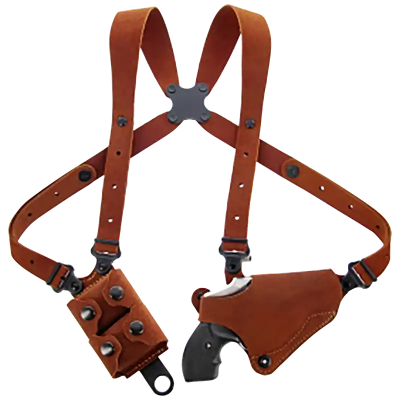 Galco CL2160 Classic Lite 2.0 Shoulder Holster for S&W J Frame and Charter Arms Undercover, Right Hand, Natural Leather, Fits Up to 56" Chest