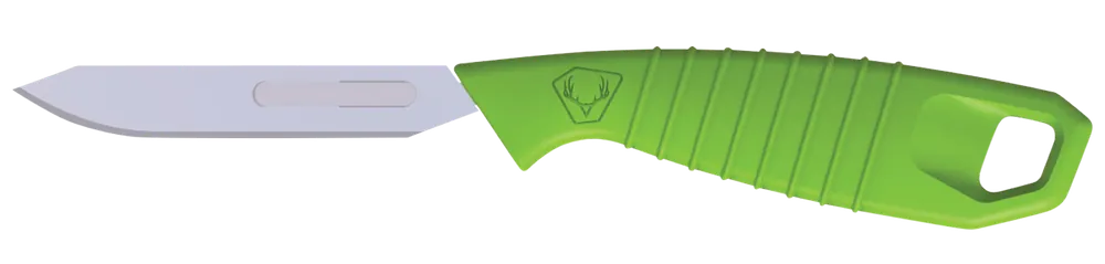 HME HMEKN-PRBBM Super Lite Tanto Knife with Green TPR Handle and 5 Replacement Blades