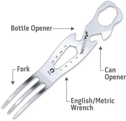 Outdoor Edge ChowPal Multitool with Knife & Orange Pouch for Mealtime