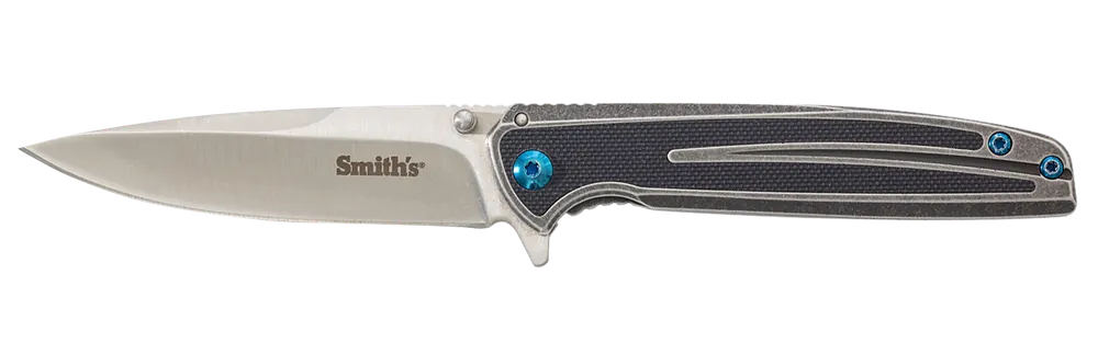 Smiths Products 51275 Imfima Folding Knife with Bead Blasted Stainless Steel Handle and Pocket Clip
