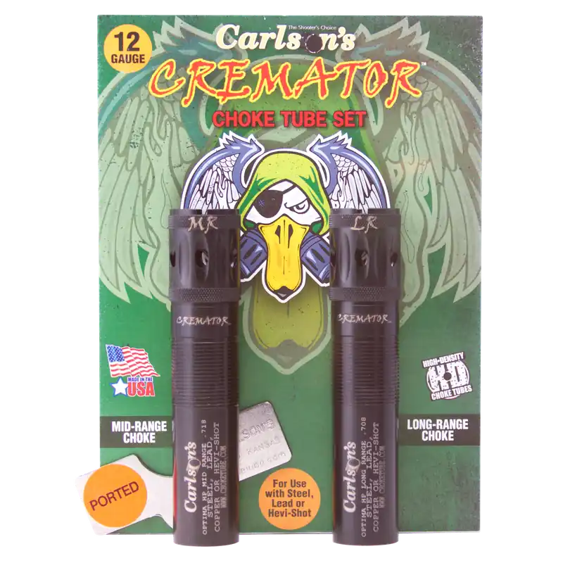 Carlson's Cremator Beretta Optima HP 12 Gauge Choke Tube - Mid/Long Range Ported Stainless Steel