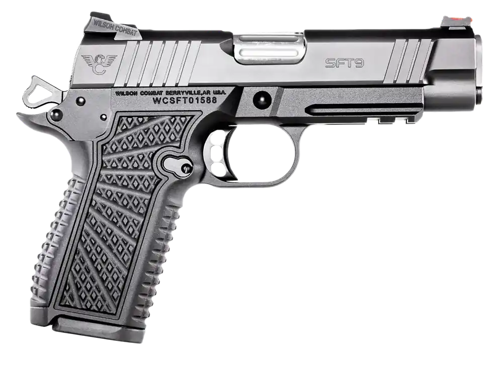 Wilson Combat SFT9 Compact 9mm Pistol, 15+1 Capacity, 4.25" Barrel, Black Armor-Tuff Finish