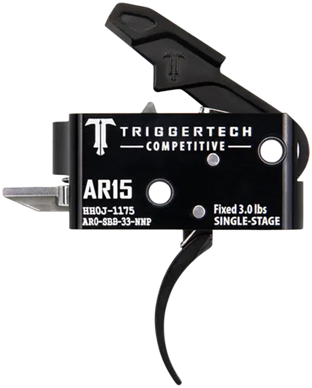 TriggerTech AR-15 Pro Curved Single-Stage Trigger, 3 lbs Fixed
