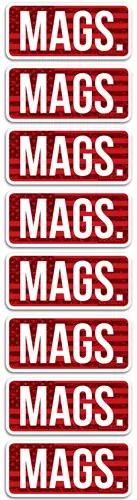 8-Pack Ammo Caliber Labels for Magazines