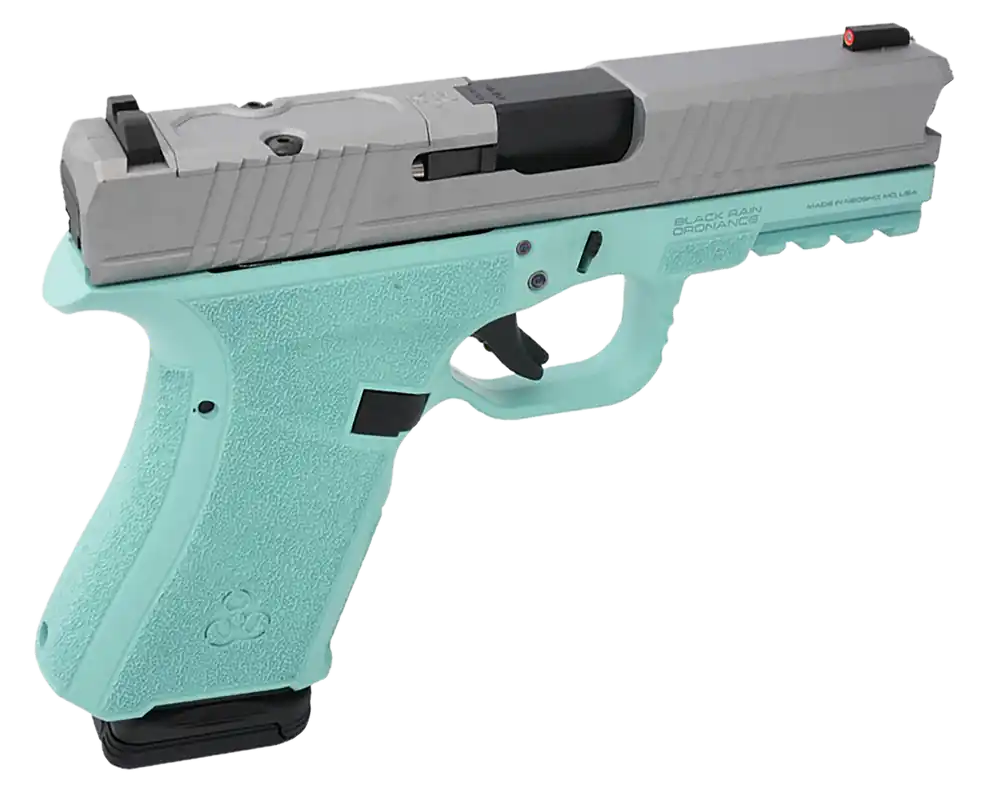 Compact 9mm Pistol with Stainless Steel Slide - Black Rain Ordnance FL9MMTIFFSM