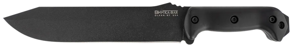 Ka-Bar BK9 Becker Combat Bowie Knife with Sheath - 9.25" Black Blade and Ultramid Handle