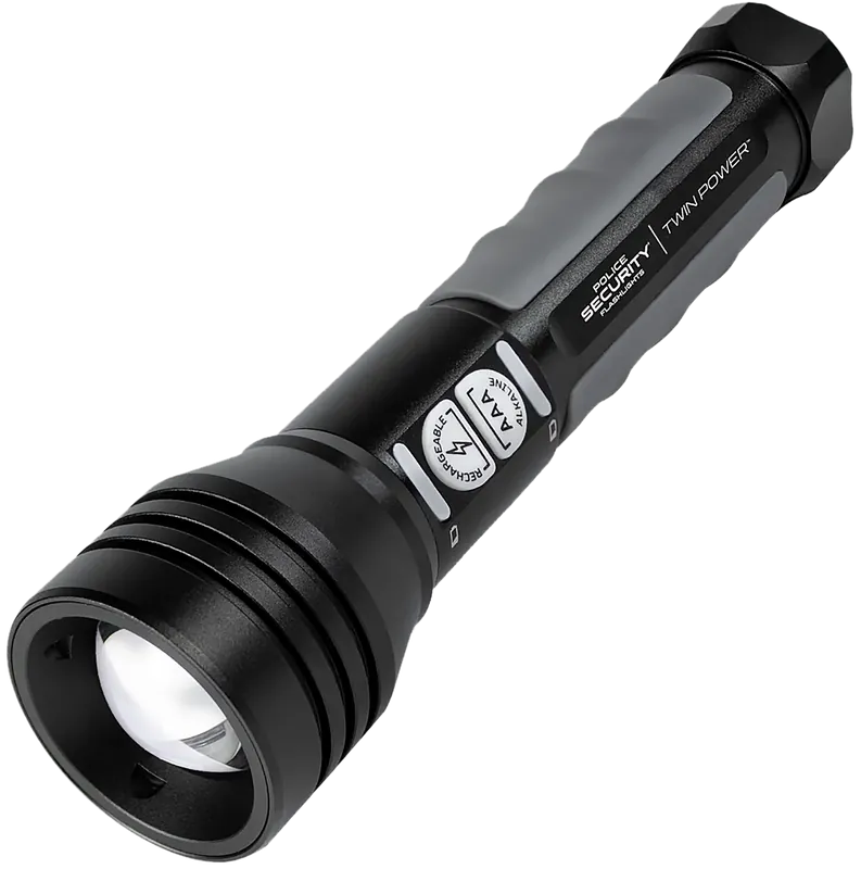 Lb Marketing Twin Power Black LED Flashlight - 265/600 Lumens White Light