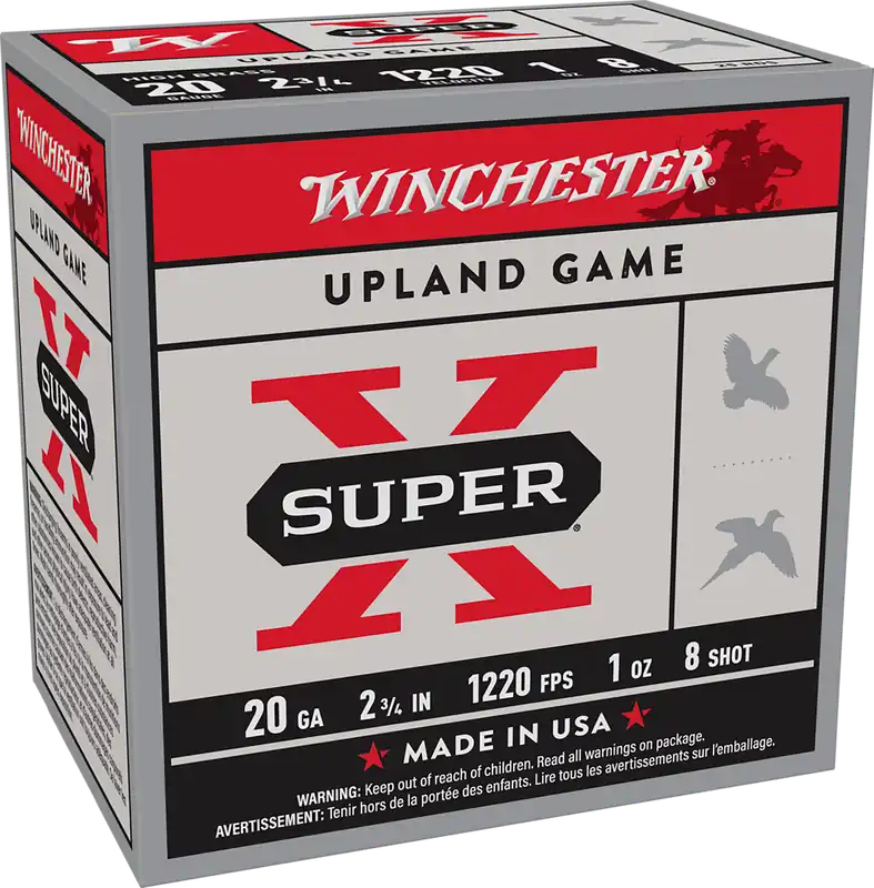 Winchester Super X 20 Gauge Heavy Game Load 1oz 8 Shot 25 Rounds