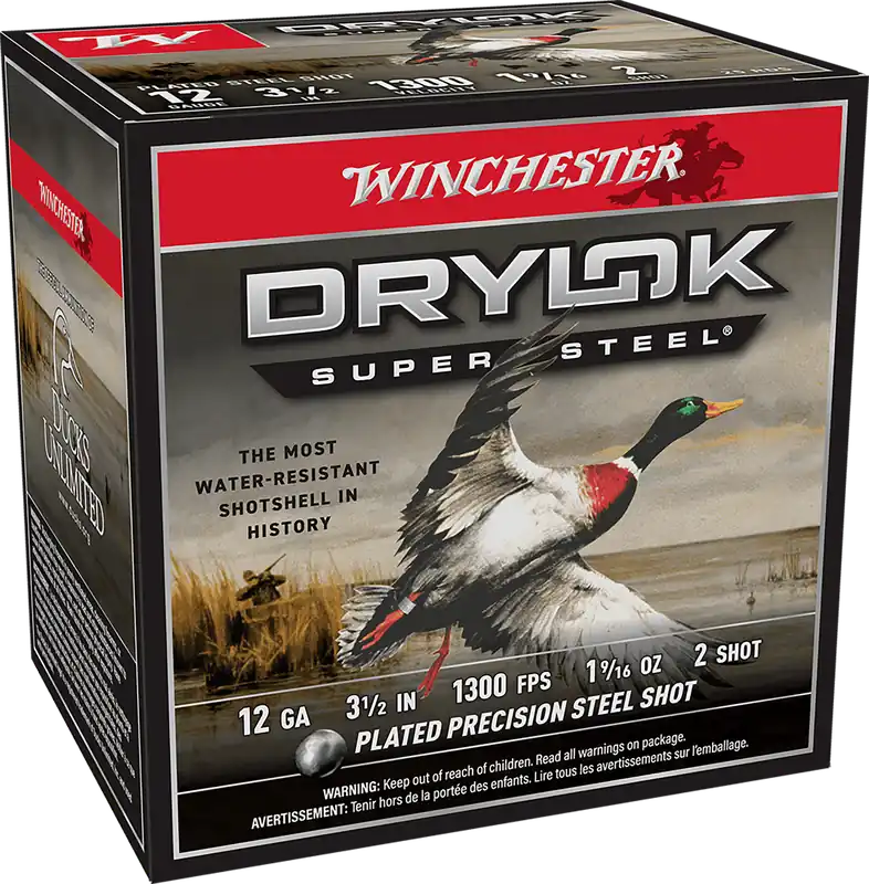 Winchester Drylok Super Steel Magnum 12 Gauge Shotgun Shells - 25 Box