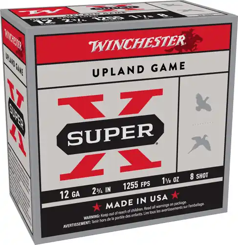 Winchester Super-X 12GA 2.75" 1255FPS 1-1/8oz #8 250 Rounds Case