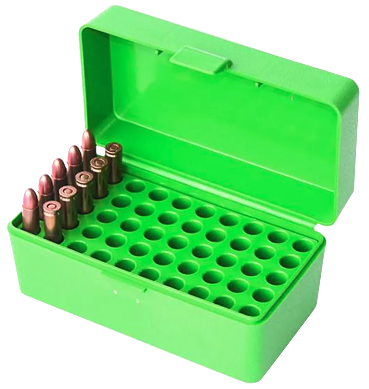 MTM Case-Gard 22Hornet Ammo Box, Flip-Top, Green, 50-Round Capacity