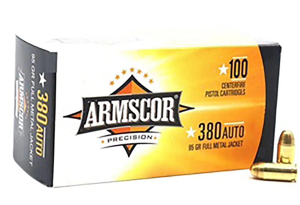 Armscor 50315 Precision Value Pack .380 ACP 95gr FMJ - 100 Rounds/Box, 12 Boxes/Case