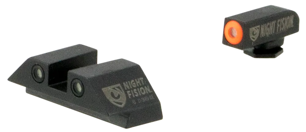 Night Fision Tritium Night Sights for Glock - Green/Orange Front, Green/White Rear