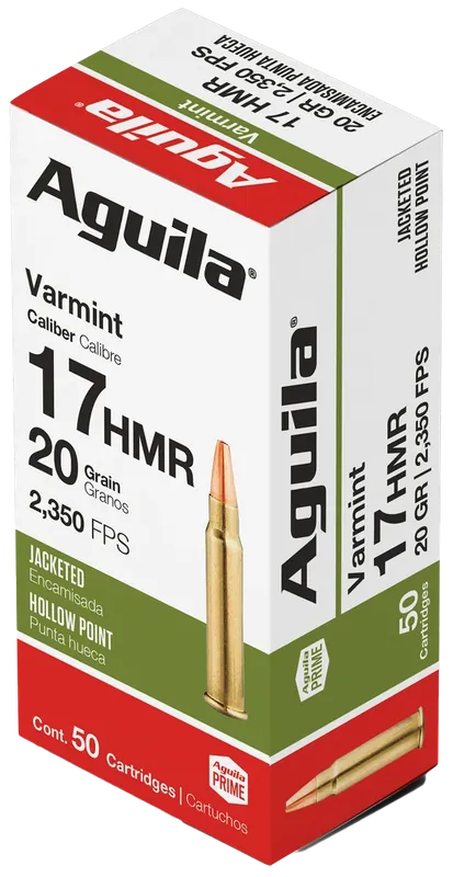 Aguila 17HMR 20gr JHP Varmint Ammo - 50/Box