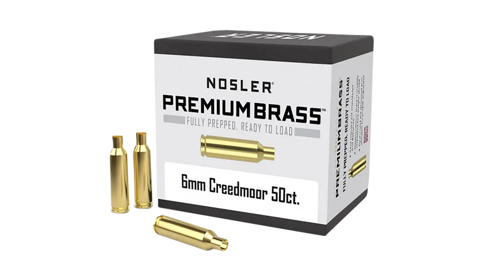 Nosler 6mm Creedmoor Unprimed Rifle Brass - 50 Count