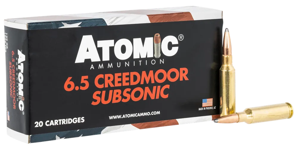Atomic Ammunition 6.5 Creedmoor Subsonic JHP 129gr 20/Box