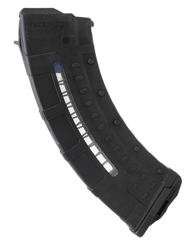 Leapers RBTAKM30 30-Round Windowed 7.62x39mm Black Polymer/Steel Magazine