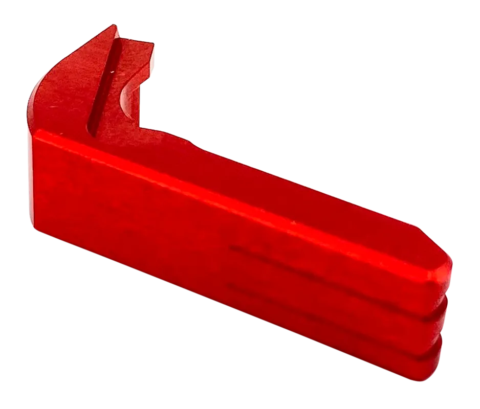 Cross Armory Extended Mag Catch for Glock Gen1-3/P80 - Red Anodized Aluminum