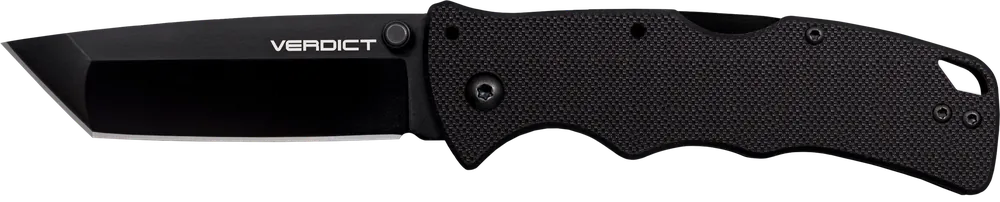 Cold Steel Verdict 3" Tanto Folding Knife with Black G10 Handle and Belt Clip