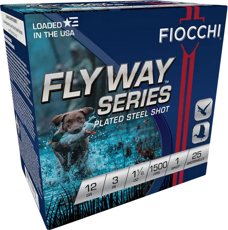 Fiocchi Flyway 12 Gauge 3" 1 1/8 oz #1 Shot - 25 Rounds per Box, 10 Boxes per Case
