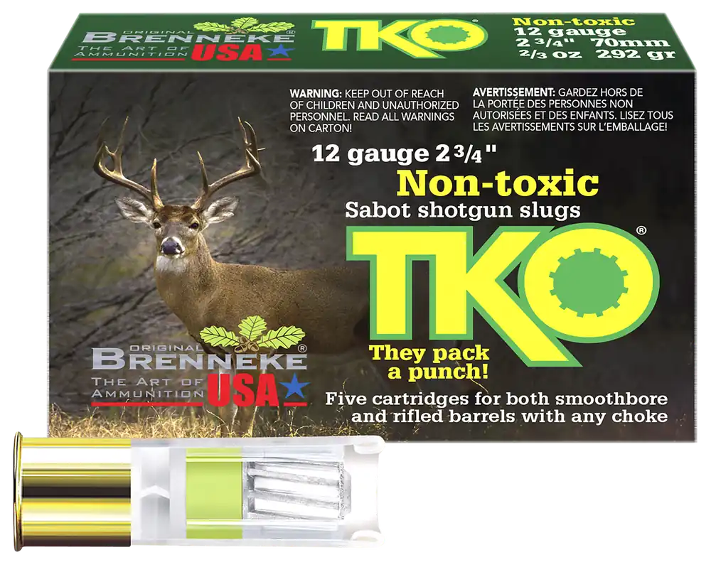 Brenneke SL122TKO 12 Gauge 2.75" Slug Shot - 5 Pack/50 Case