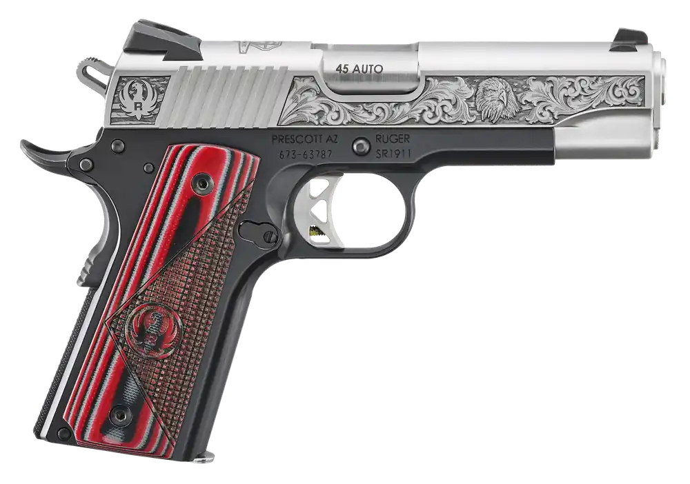 Ruger SR1911 Red Barn Street Edition 4.25" Stainless Steel with Deluxe G10 Grip