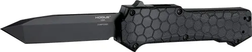 G-10 Frame Black Tanto Hogue Compound 3.5" OTF Automatic Knife