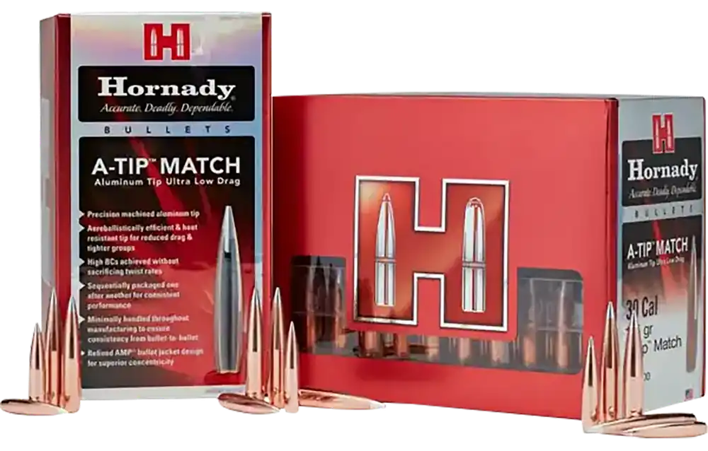 Hornady A-Tip Match .338 Cal 300 gr Bullets - 100 Box/10 Case