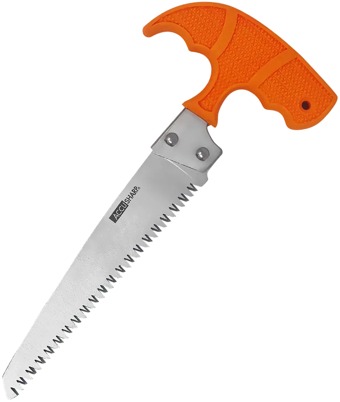 AccuSharp 730C 6" Stainless Steel Bone Saw with Blaze Orange T-Handle