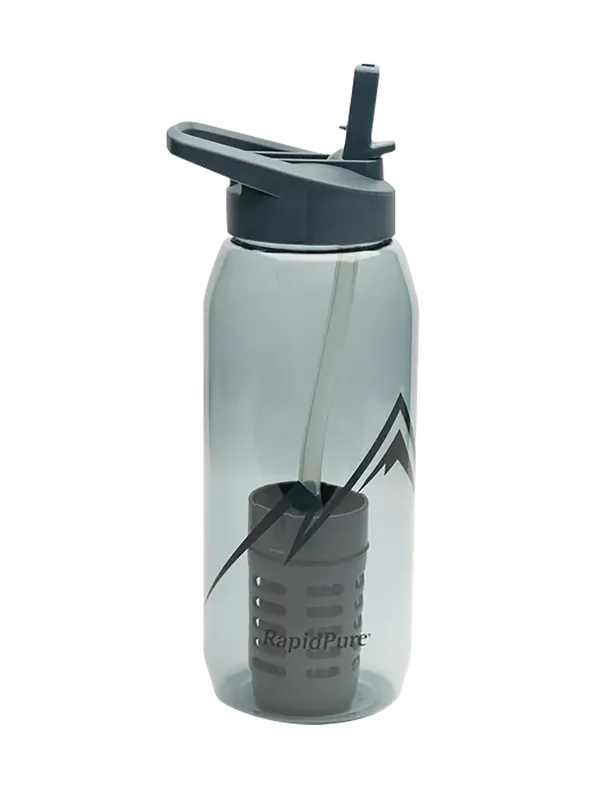 RapidPure Ultralight Straw Purifier with Plastic Bottle, 3.5" x 3.5" x 9.5"