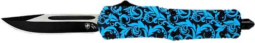 TEAL 3.5" BLACK DROP POINT TEMPLAR KNIFE LARGE OTF MAIDEN