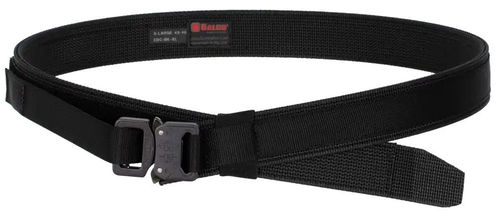 Galco EDCBKXL Everyday Carry Belt - Black Nylon, 42"-46", 1.50" Wide, Buckle Closure