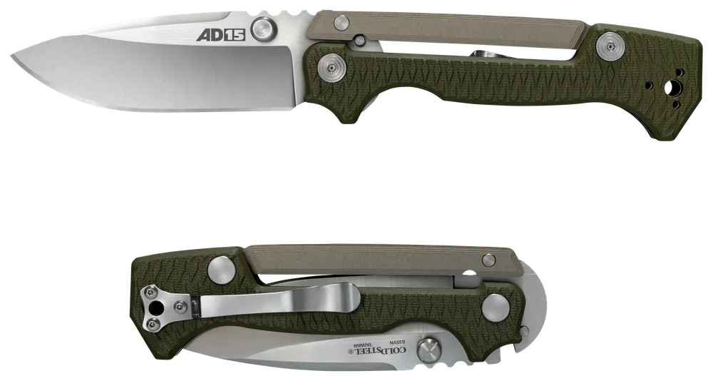 Cold Steel AD-15 Folding Knife with S35VN Blade and Black G10 Handle