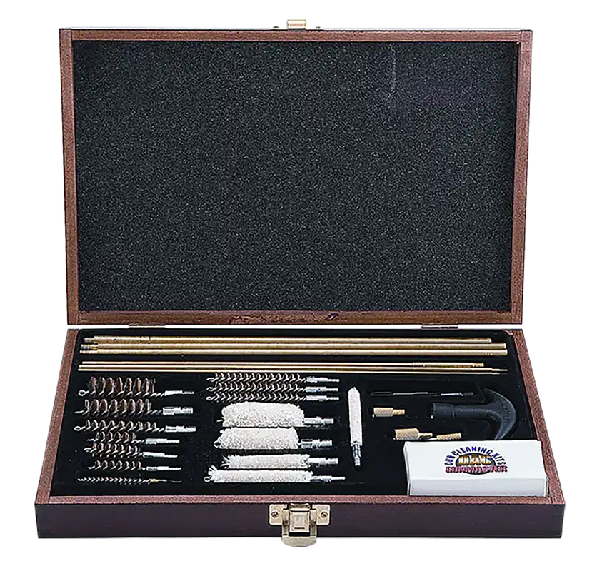 Universal Deluxe Multi-Caliber Cleaning Kit, 35 Pieces - Brown