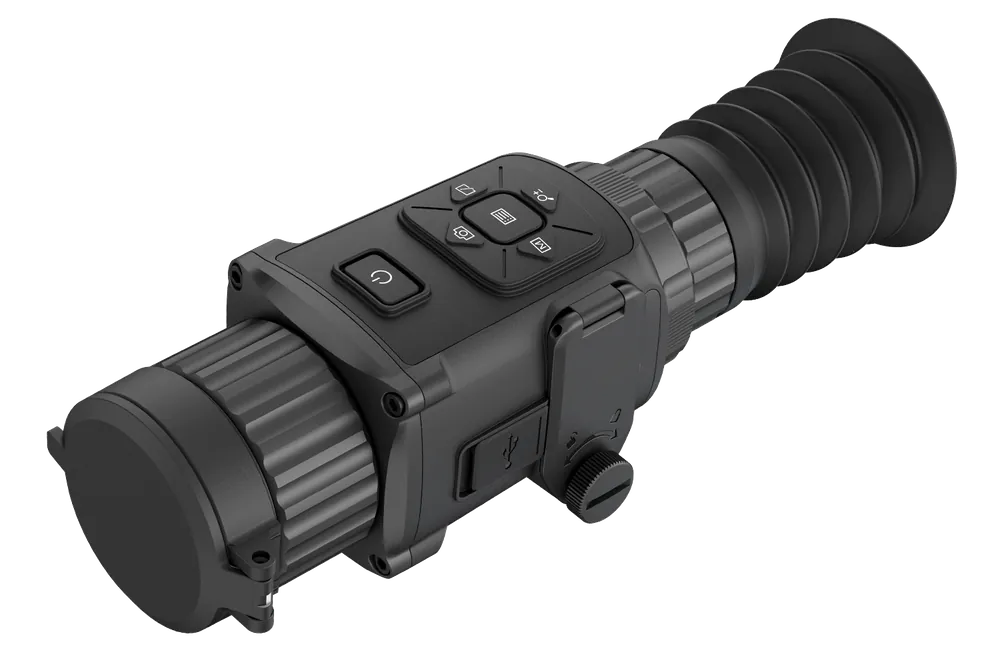 AGM Rattler TS25-384 Thermal Scope: 1.5x-12x Zoom, 384x288 Resolution, Red Crosshair Reticle