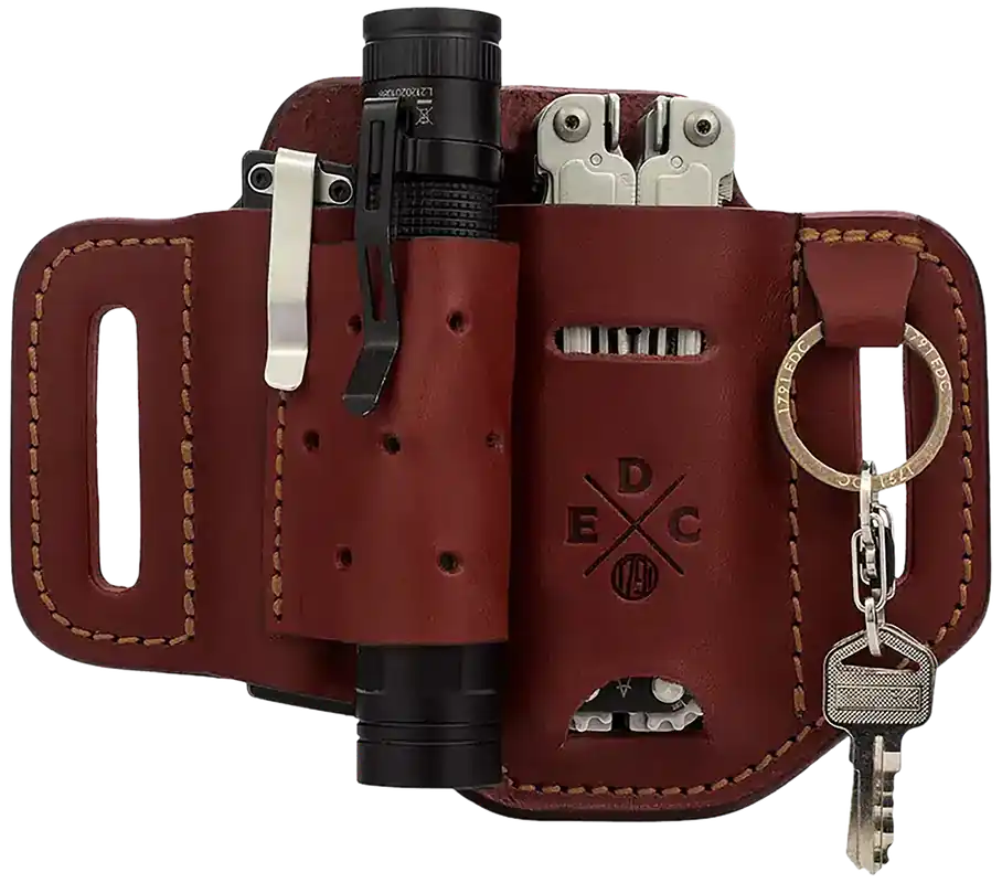 1791 Gunleather EDC Chestnut Leather Belt Slide Ambidextrous Holster