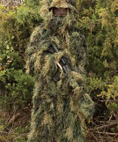 5-Piece Adult Medium/Large Red Rock Ghillie Suit - Woodland Camo