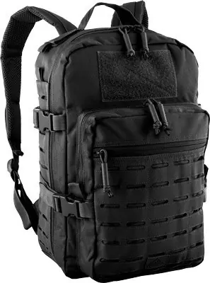 Laser-Cut MOLLE Web Black/Red Rock Transporter Day Pack