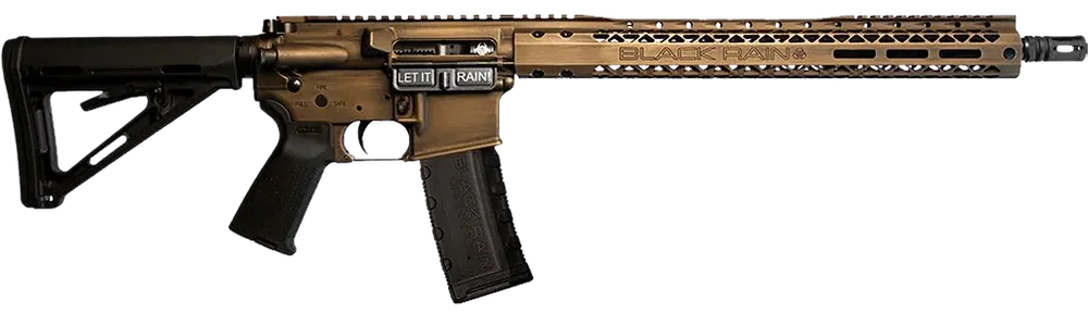 Black Rain BROSS2020FRBB 5.56 NATO 16" Bronze Battleworn Rifle with Magpul MOE Stock