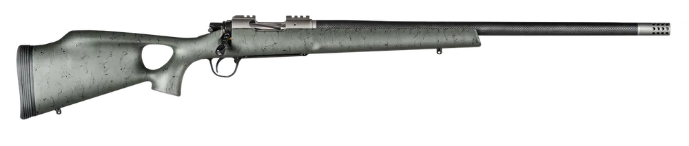 Christensen Arms Summit TI 6.5 PRC Rifle with Titanium Barrel and Green Thumbhole Stock