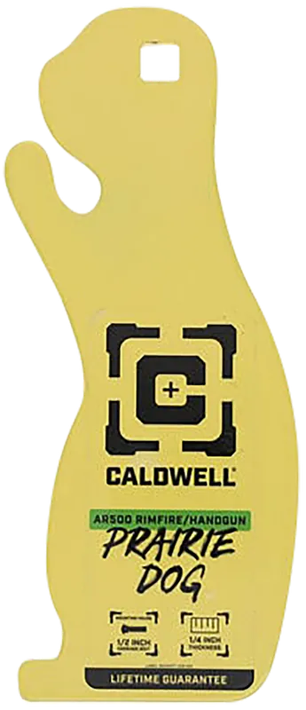 Caldwell AR500 Steel Prairie Dog Target - 1/4" Thick Rimfire/Handgun Yellow 4002313
