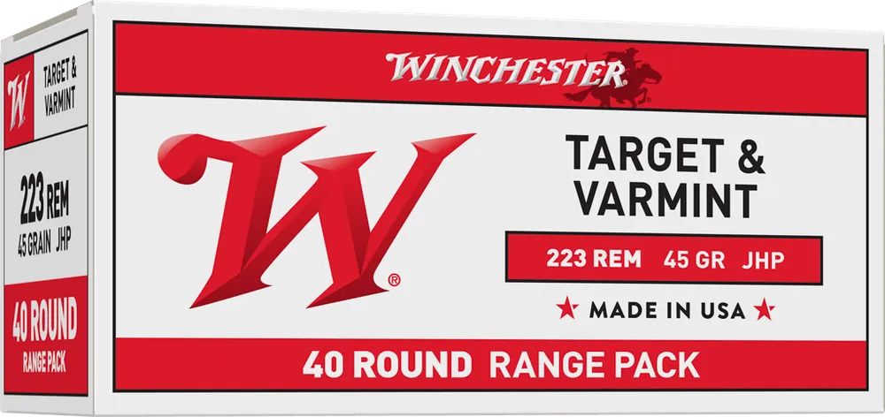 Winchester USA2232 .223 Rem 45gr JHP Ammo - 40 Rounds/Box