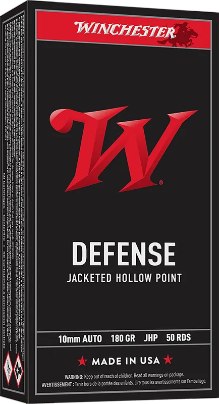 Winchester USA 10mm 147gr JHP Ammo - 50 Rounds per Box